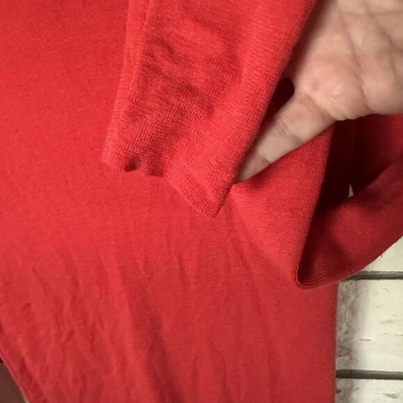 Banana Republic Womens 100% Merino Wool Lightweight Sweater Medium Coral Classic - Picture 2 of 5